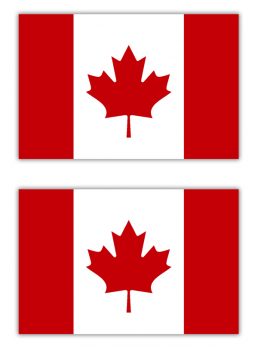 Aufkleber Kanada Flagge 2 Stück